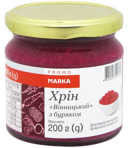 Хрін Marka Promo Вінницький з буряком 200г